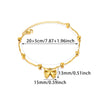Women's Stainless Steel Bow Heart Tassel Anklet 18K Goldplated