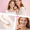 Women's Stainless Steel Bowknot Necklace Creamy Sweet Style Simple Cute Fashion Pendant Necklace With Electroplated Finish