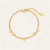 Women's Stainless Steel Bracelet With Electroplating And Love Zircon Design