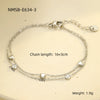 Women's Stainless Steel Bracelet With Electroplating And Love Zircon Design