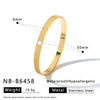 Women's Stainless Steel Bracelet With 18K Gold Vacuum Plating Heart And Rhombus Design Zircon Rhinestone Accents