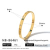 Women's Stainless Steel Bracelet With 18K Gold Vacuum Plating Heart And Rhombus Design Zircon Rhinestone Accents