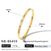 Women's Stainless Steel Bracelet With 18K Gold Vacuum Plating Heart And Rhombus Design Zircon Rhinestone Accents