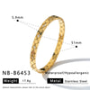 Women's Stainless Steel Bracelet With 18K Gold Vacuum Plating Heart And Rhombus Design Zircon Rhinestone Accents