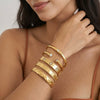 Women's Stainless Steel Bracelet With 18K Gold Vacuum Plating Heart And Rhombus Design Zircon Rhinestone Accents