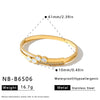 Women's Stainless Steel Bracelet With 18K Gold Vacuum Plating Zircon Rhinestone Accents And White Shell Simple Versatile Jewelry