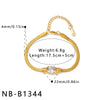 Women's Stainless Steel Bracelet With 18K Vacuum Plating And Floral Geometric Pattern