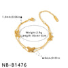 Women's Stainless Steel Bracelet With 18K Vacuum Plating Hollow Butterfly Geometric Design Light Luxury Fashion Jewelry