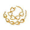 Women's Stainless Steel Bracelet With Water Drop Heart Design Geometric Style Vacuum Plated Jewelry