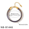 Women's Stainless Steel Braided Rope Bracelet With Geometric Design And 18K Vacuum Plated Finish Fashion Jewelry