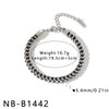 Women's Stainless Steel Braided Rope Bracelet With Geometric Design And 18K Vacuum Plated Finish Fashion Jewelry