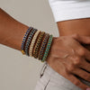 Women's Stainless Steel Braided Rope Bracelet With Geometric Design And 18K Vacuum Plated Finish Fashion Jewelry
