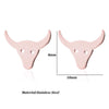 Women's Stainless Steel Bull Head Zodiac Earrings With Electroplated Finish Minimalist Animal Jewelry