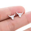 Women's Stainless Steel Bull Head Zodiac Earrings With Electroplated Finish Minimalist Animal Jewelry