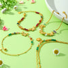 Women's Stainless Steel Butterfly Beaded Bracelet With Natural Stone Electroplated Animal Geometric Design