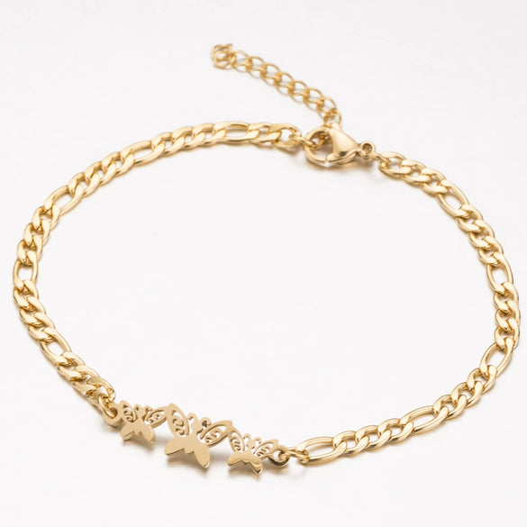 Women's Stainless Steel Butterfly Bracelet With Minimalist Animal Design And Goldinlaid Detailing Cute Jewelry Wholesale