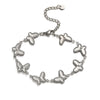 Women's Stainless Steel Butterfly Geometric Style Electroplated Bracelet Hand Jewelry