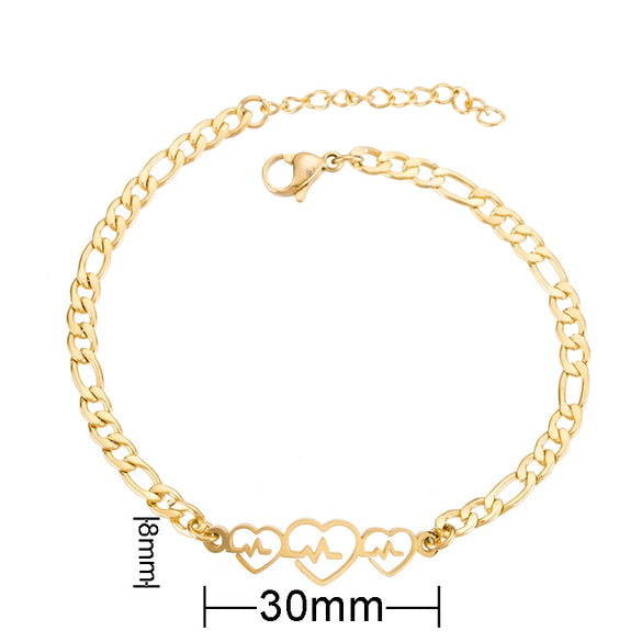 Women's Stainless Steel Butterfly Snowflake Elephant Love Couple Moon Star Bracelet With Electroplating Patterned With Animals And Zodiac