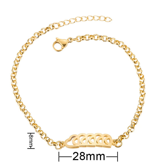 Women's Stainless Steel Butterfly Snowflake Elephant Love Couple Moon Star Bracelet With Electroplating Patterned With Animals And Zodiac