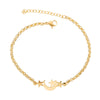 Women's Stainless Steel Butterfly Snowflake Elephant Love Couple Moon Star Bracelet With Electroplating Patterned With Animals And Zodiac