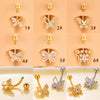 Women's Stainless Steel Butterfly Zircon Belly Button Ring Electroplated Fashion Abdominal Puncture Jewelry