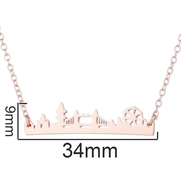 Women's Stainless Steel Cartoon Character Pendant Necklace With Electroplated Finish And Ochain Design