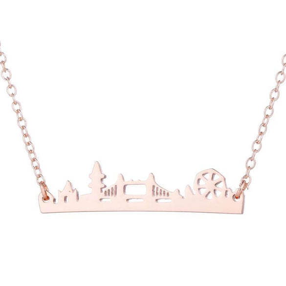 Women's Stainless Steel Cartoon Character Pendant Necklace With Electroplated Finish And Ochain Design