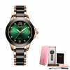 Women's Stainless Steel Case Ceramic Strap Round Dial Fashion Watch