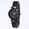 Women's Stainless Steel Casual Creative Starry Sky Magnet Strap Round Dial Watch