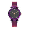 Women's Stainless Steel Casual Creative Starry Sky Magnet Strap Round Dial Watch