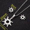 Women's Stainless Steel Celestial Necklace And Earrings Set With Hollow Sun Pendant Stars Moon And Cloud Motifs Electroplated Simple Natural Jewelry