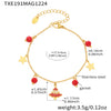 Women's Stainless Steel Christmas Tree Jewelry Set With Enamel Glaze And Zircon Inlay Necklace Bracelet And Earrings