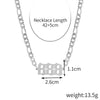 Women's Stainless Steel Clavicle Chain Necklace With Polishing Treatment And Letters Numbers Text Pendant