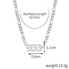 Women's Stainless Steel Clavicle Chain Necklace With Polishing Treatment And Letters Numbers Text Pendant
