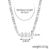 Women's Stainless Steel Clavicle Chain Necklace With Polishing Treatment And Letters Numbers Text Pendant