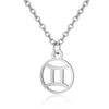 Women's Stainless Steel Constellation Pendant Necklace With Electroplated Finish Fashion Ochain Jewelry