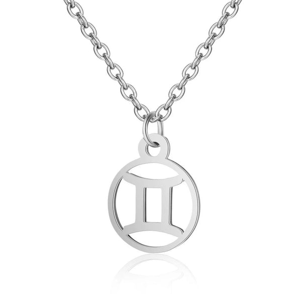 Women's Stainless Steel Constellation Pendant Necklace With Electroplated Finish Fashion Ochain Jewelry
