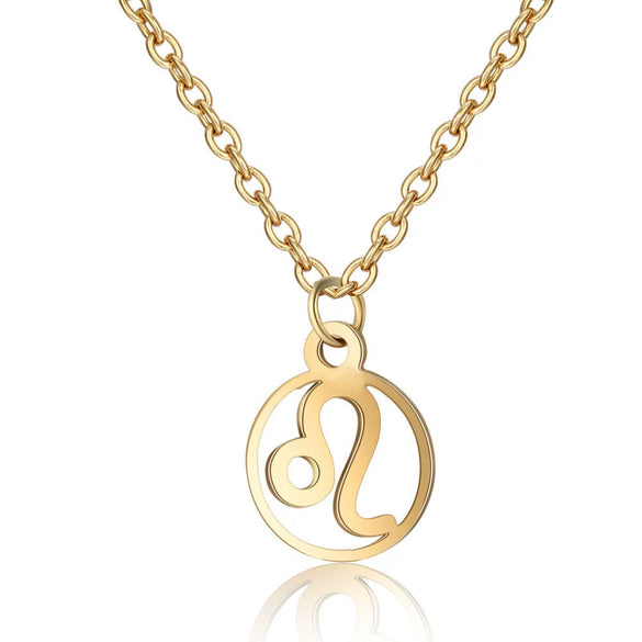 Women's Stainless Steel Constellation Pendant Necklace With Electroplated Finish Fashion Ochain Jewelry
