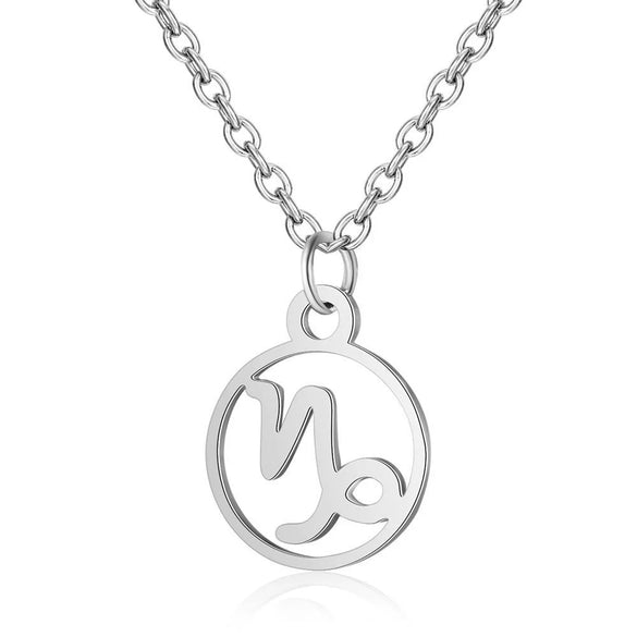 Women's Stainless Steel Constellation Pendant Necklace With Electroplated Finish Fashion Ochain Jewelry