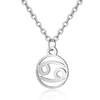 Women's Stainless Steel Constellation Pendant Necklace With Electroplated Finish Fashion Ochain Jewelry