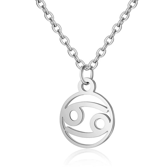 Women's Stainless Steel Constellation Pendant Necklace With Electroplated Finish Fashion Ochain Jewelry
