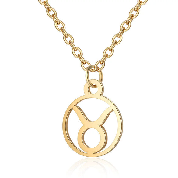 Women's Stainless Steel Constellation Pendant Necklace With Electroplated Finish Fashion Ochain Jewelry