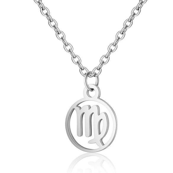 Women's Stainless Steel Constellation Pendant Necklace With Electroplated Finish Fashion Ochain Jewelry