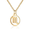 Women's Stainless Steel Constellation Pendant Necklace With Electroplated Finish Fashion Ochain Jewelry