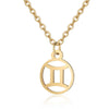 Women's Stainless Steel Constellation Pendant Necklace With Electroplated Finish Fashion Ochain Jewelry
