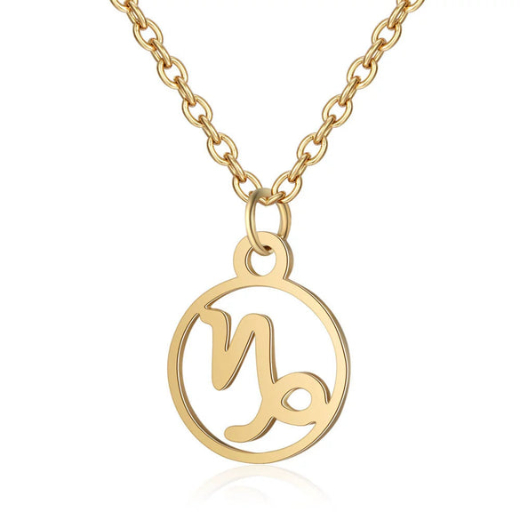 Women's Stainless Steel Constellation Pendant Necklace With Electroplated Finish Fashion Ochain Jewelry