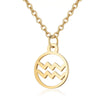 Women's Stainless Steel Constellation Pendant Necklace With Electroplated Finish Fashion Ochain Jewelry