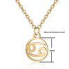 Women's Stainless Steel Constellation Pendant Necklace With Electroplated Finish Fashion Ochain Jewelry