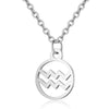 Women's Stainless Steel Constellation Pendant Necklace With Electroplated Finish Fashion Ochain Jewelry