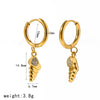 Women's Stainless Steel Crab Pendant Earrings With Diamond Accents And Real Gold Plated Finish High End Animal Design
